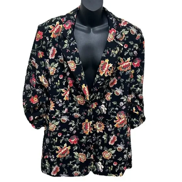 Cinq a Sept Kylie Provence Floral 3/4 Sleeve Blazer - Picture 5 of 9